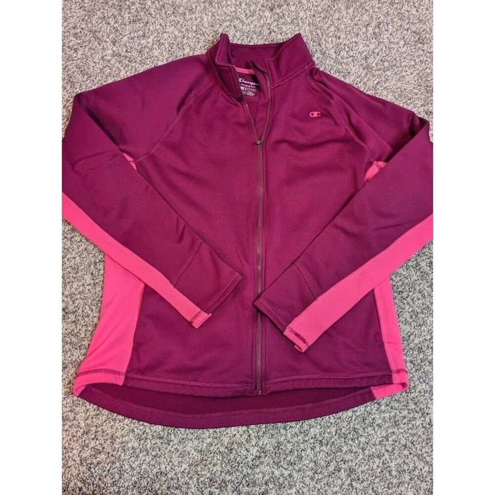 Champion Women's Large Full Zip Pink Purple
